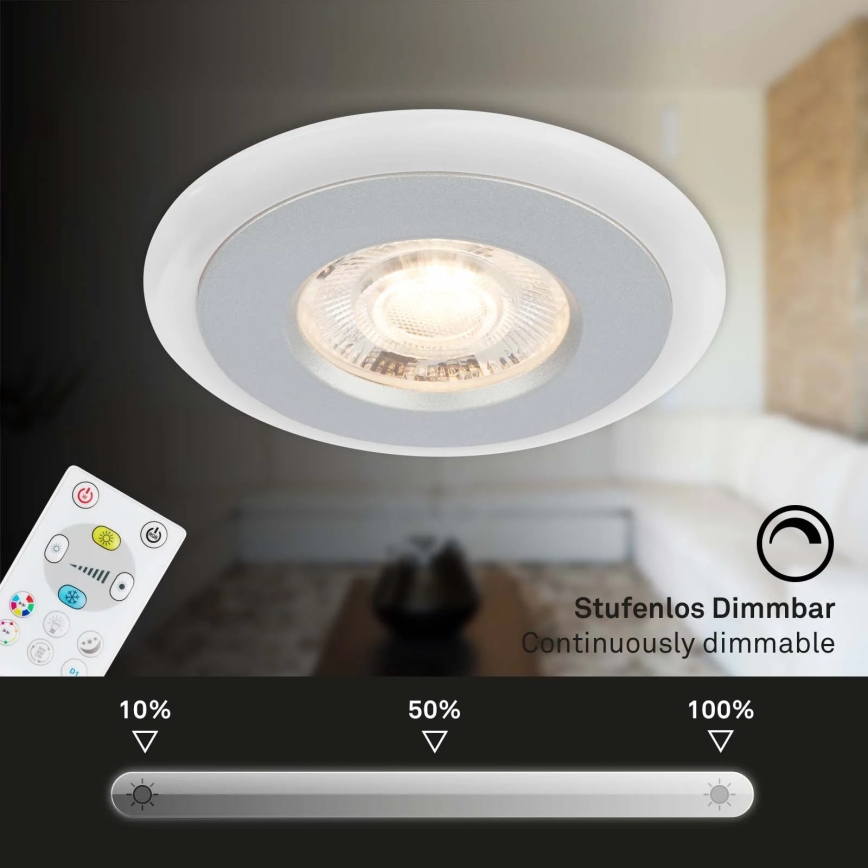 Briloner - SETTI 3x LED RGBW Himmennettävä kylpyhuoneen kattovalaisin LED/5W/230V 3000-6500K IP44 + kauko-ohjaus