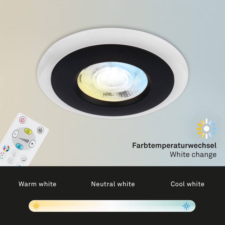 Briloner - SETTI 3x LED RGBW Himmennettävä kylpyhuoneen kattovalaisin LED/5W/230V 3000-6500K IP44 + kauko-ohjaus