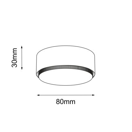 Brosline - Kohdevalaisin 1xGX53/9W/230V musta