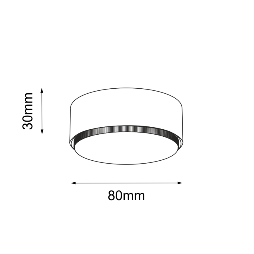 Brosline - Kohdevalaisin 1xGX53/9W/230V musta