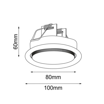 Brosline - Upotettava alasvalo 1xGX53/9W/230V musta