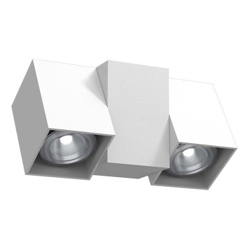 Brosline - Seinään asennettava spottivalaisin 2xGU10/10W/230V valkoinen