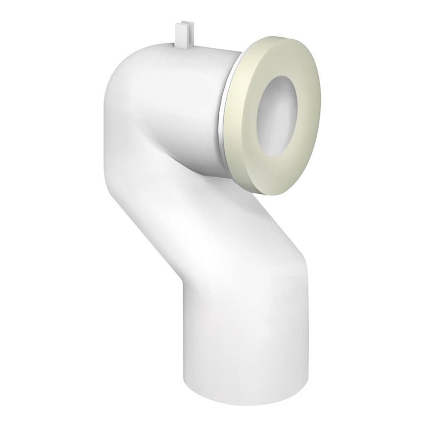 Bruckner - 90° wc-istuimen liitin Offset 11 cm valkoinen
