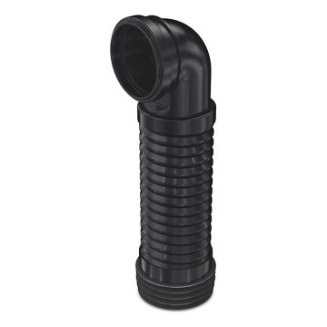 Bruckner - Joustava seinään ripustettava wc-istuimen liitin 90° 20,5-37 cm musta