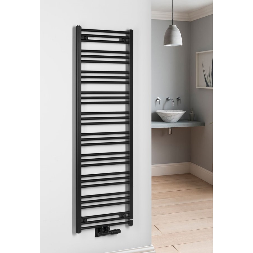 Bruckner - Kylpyhuone jäähdytin ALBRECHT 657W/230V 50x157 cm matta musta