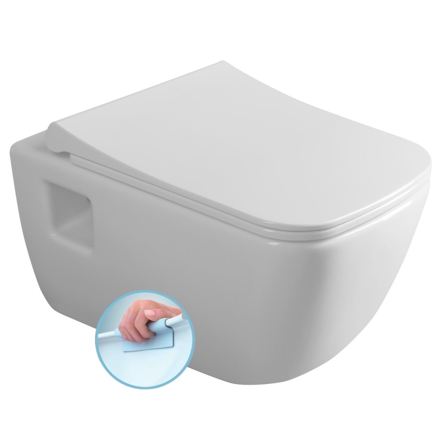 Bruckner - Seinään ripustettava wc Rimless WALTER keramiikka/valkoinen