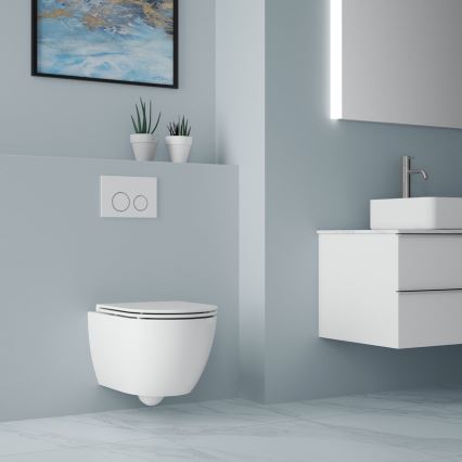 Bruckner - Seinään ripustettava wc Vortex Rimless FULDA keramiikka/valkoinen