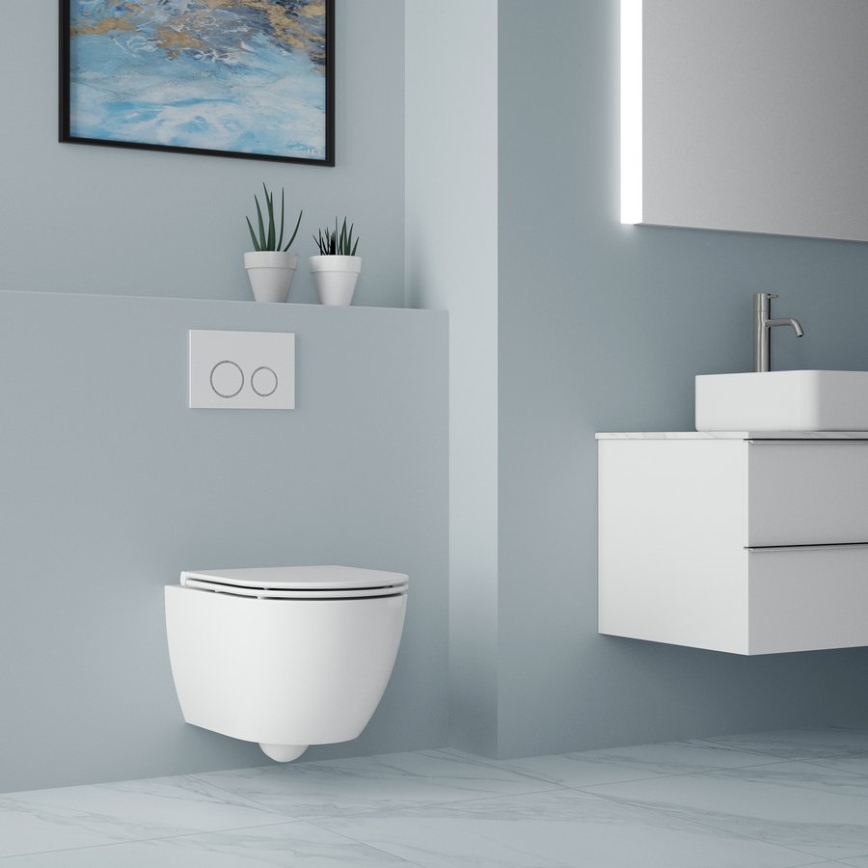 Bruckner - Seinään ripustettava wc Vortex Rimless FULDA keramiikka/valkoinen