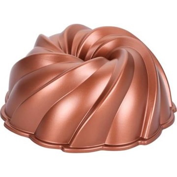 Bundt-kakkuvuoka KITCHISIMO 24 cm pyörremalli/kuparinvärinen