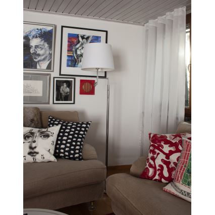 ByRydens - LED-lattiavalaisin ORLANDO 1xE27/5W/230V + LED/3W valkoinen/kiiltävä kromi halkaisija 36 cm
