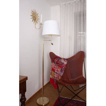 ByRydens - LED-lattiavalaisin ORLANDO 1xE27/5W/230V + LED/3W valkoinen/kulta halkaisija 36 cm