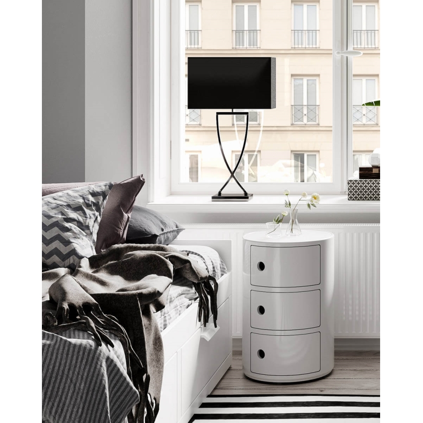 ByRydens - Pöytälamppu OMEGA 1xE27/5W/230V musta