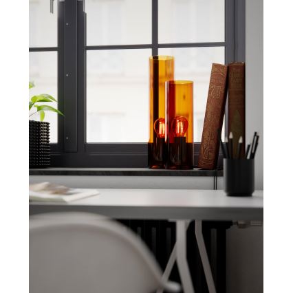 ByRydens - Pöytälamppu FLAKE 1xE27/8W/230V ruskea/savunvärinen