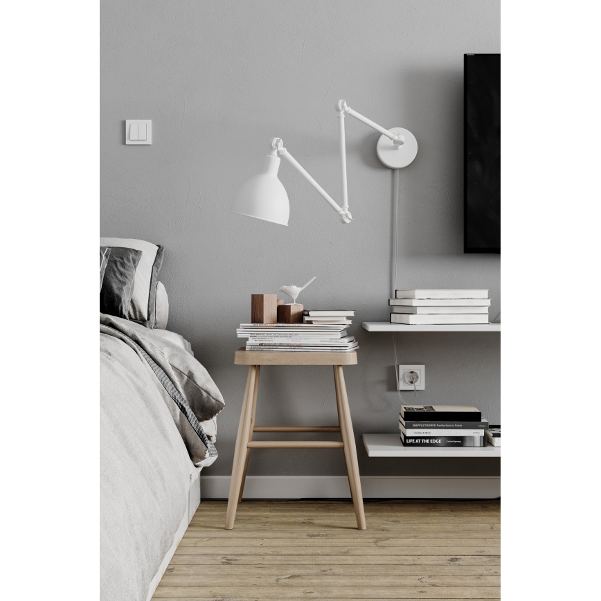 ByRydens - Himmennettävä seinävalaisin BASAARI 1xE27/5W/230V valkoinen