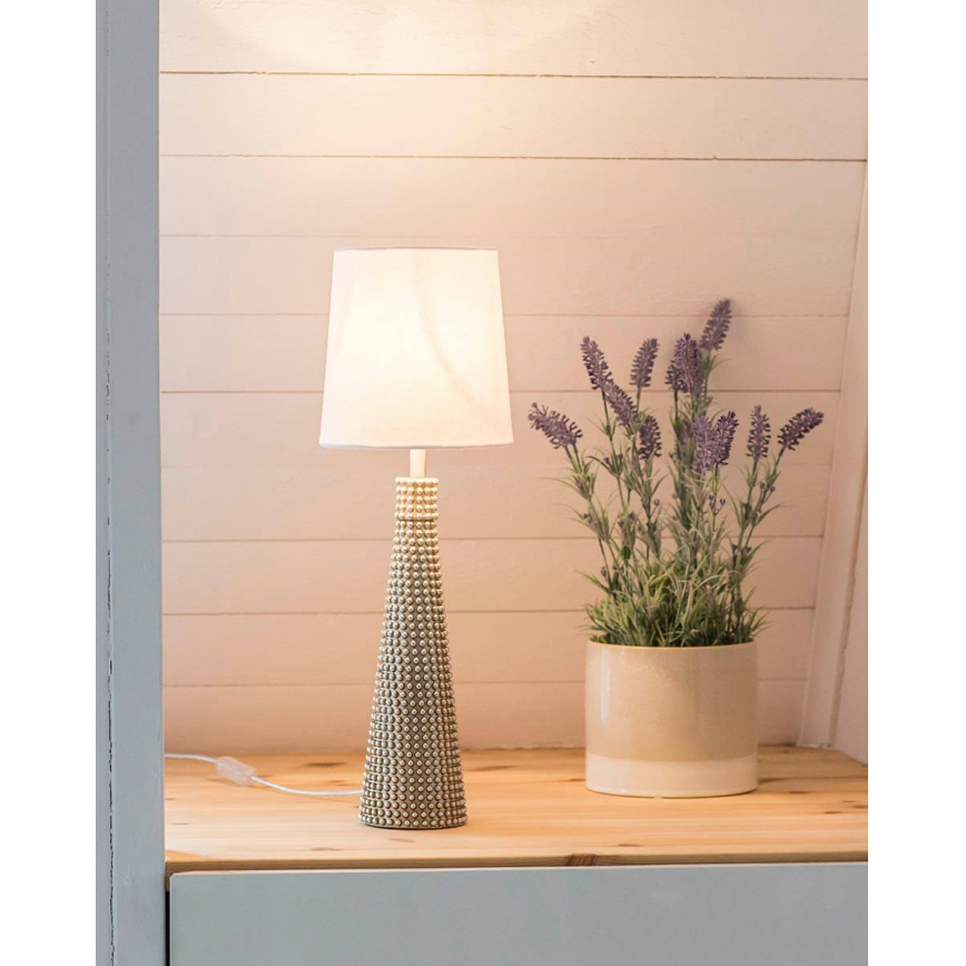 ByRydens - Pöytävalaisin LOFTY 1xE27/5W/230V valkoinen/hopea