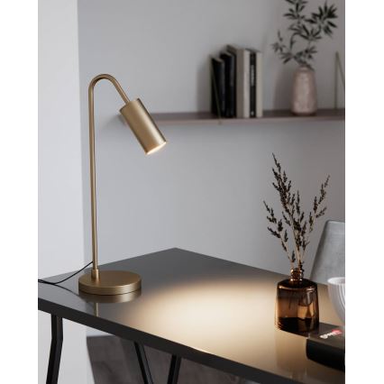 ByRydens - Pöytävalaisin CURVE 1xGU10/7W/230V kultainen