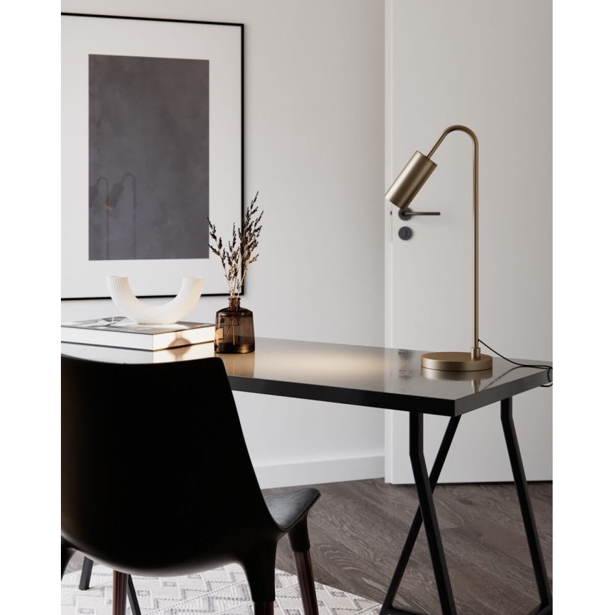 ByRydens - Pöytävalaisin CURVE 1xGU10/7W/230V kultainen