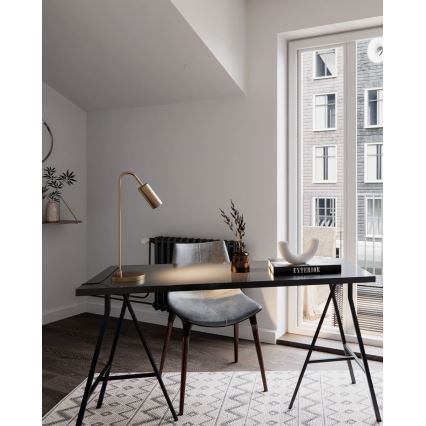 ByRydens - Pöytävalaisin CURVE 1xGU10/7W/230V kultainen