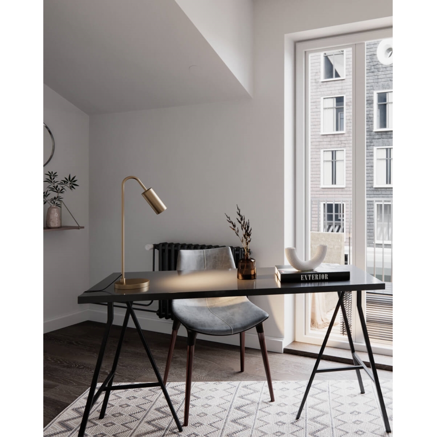 ByRydens - Pöytävalaisin CURVE 1xGU10/7W/230V kultainen