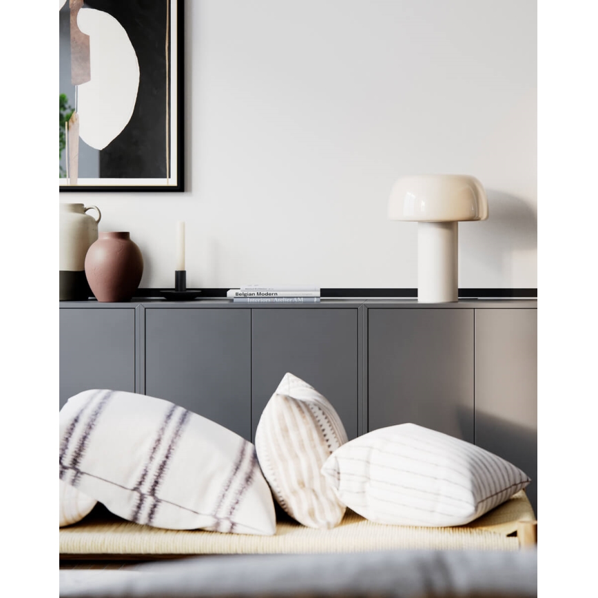 ByRydens - Pöytävalaisin LEAN ON ME 1xE27/8W/230V kermanvärinen