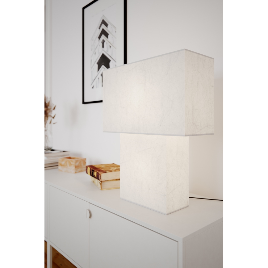 ByRydens - iSQUARE pöytävalaisin 1xE27/8W/230V, valkoinen