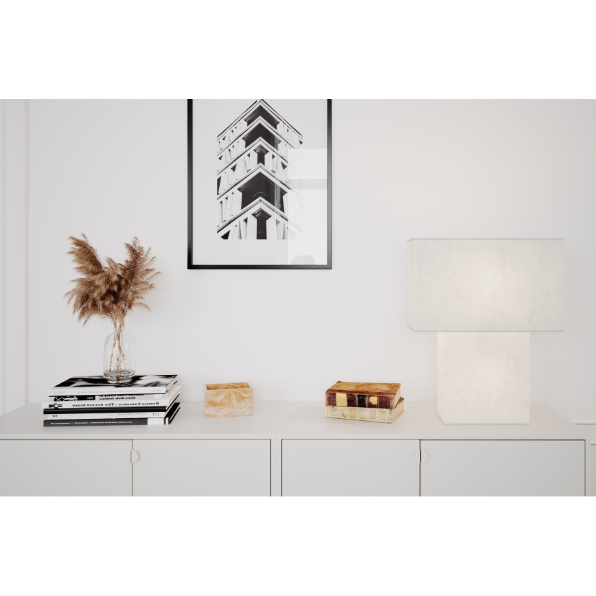 ByRydens - iSQUARE pöytävalaisin 1xE27/8W/230V, valkoinen