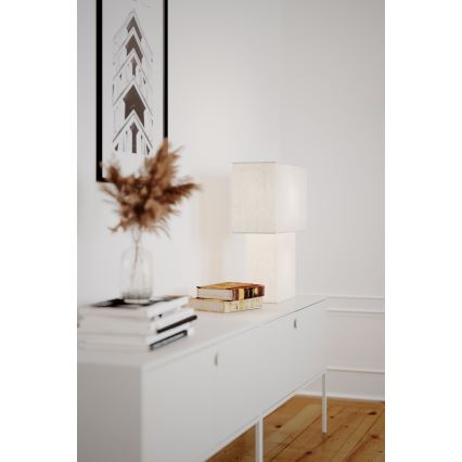 ByRydens - iSQUARE pöytävalaisin 1xE27/8W/230V, valkoinen