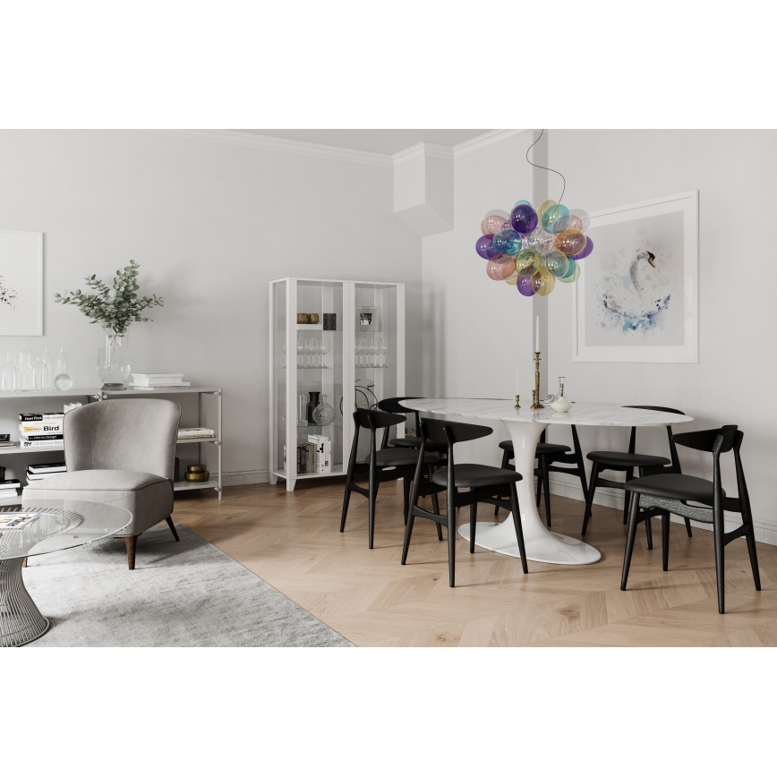 ByRydens - Kattokruunu johdossa GROSS 8xG9/4W/230V värikäs halkaisija 50 cm