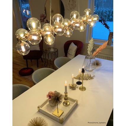 ByRydens - Kattokruunu johdossa SPLENDOR 25xG9/5W/230V savuinen/ruskea