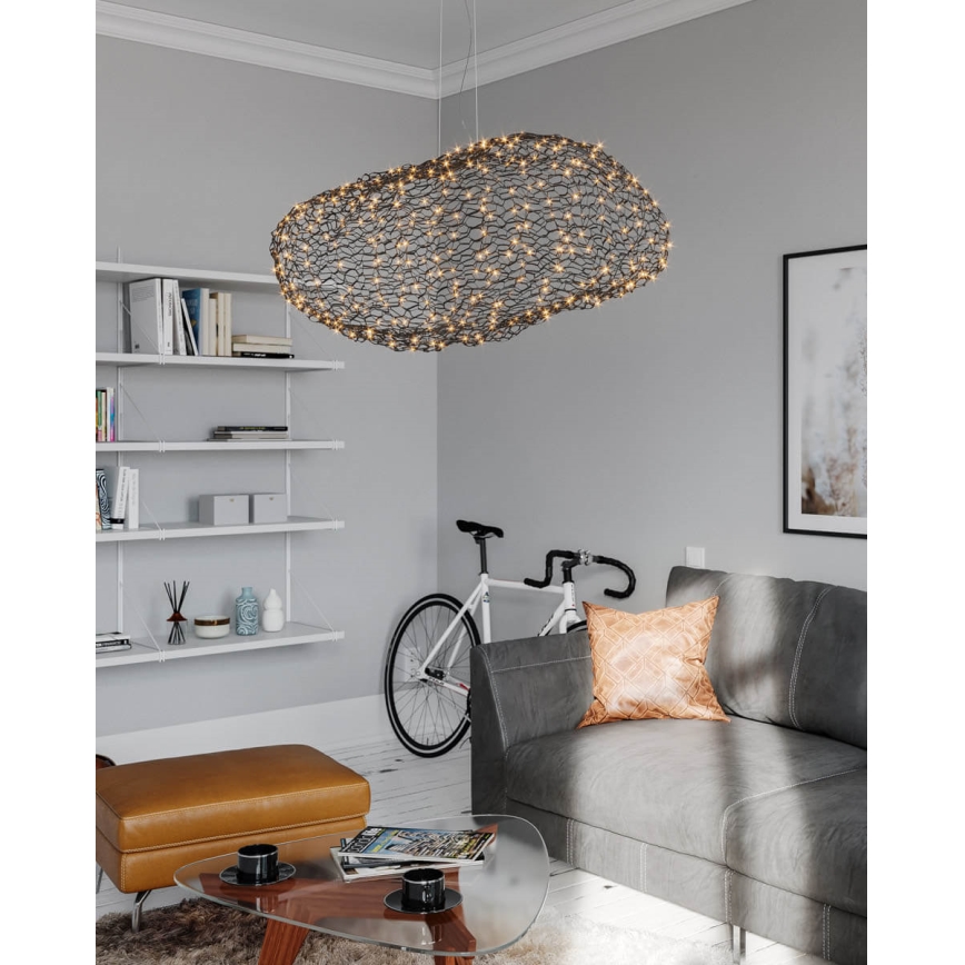 ByRydens - LED-kattokruunu johdossa HAYDEN LED/20W/230V musta