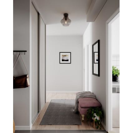 ByRydens - Kattovalaisin DOLORES 1xE27/5W/230V, halkaisija 30 cm, harmaa/savunvärinen