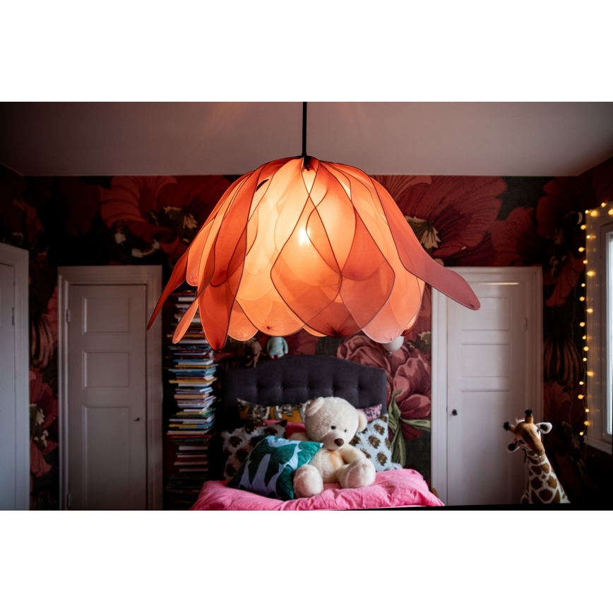 ByRydens - Kattokruunu johdossa LOU LOU 1xE27/5W/230V vaaleanpunainen halkaisija 80 cm