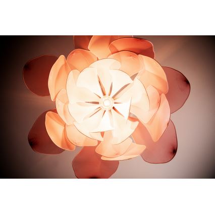 ByRydens - Kattokruunu johdossa LOU LOU 1xE27/5W/230V vaaleanpunainen halkaisija 80 cm