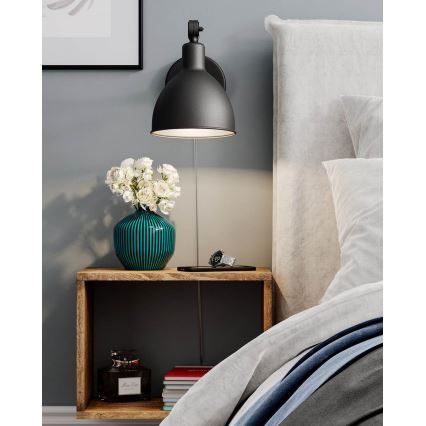 ByRydens - Seinävalaisin BASAARI MINI 1xE27/5W/230V musta