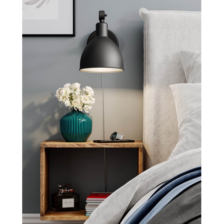 ByRydens - Seinävalaisin BASAARI MINI 1xE27/5W/230V musta