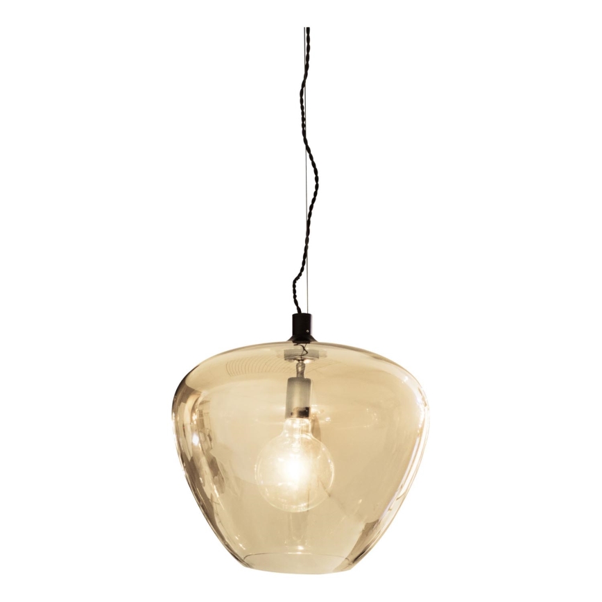 ByRydens - Kattokruunu johdossa BELLISSIMO 1xE27/8W/230V savuinen/ruskea halkaisija 40 cm