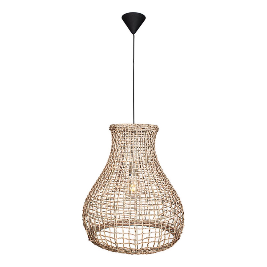 ByRydens - Kattokruunu johdossa SEAGRASS 1xE27/8W/230V beige halkaisija 49 cm
