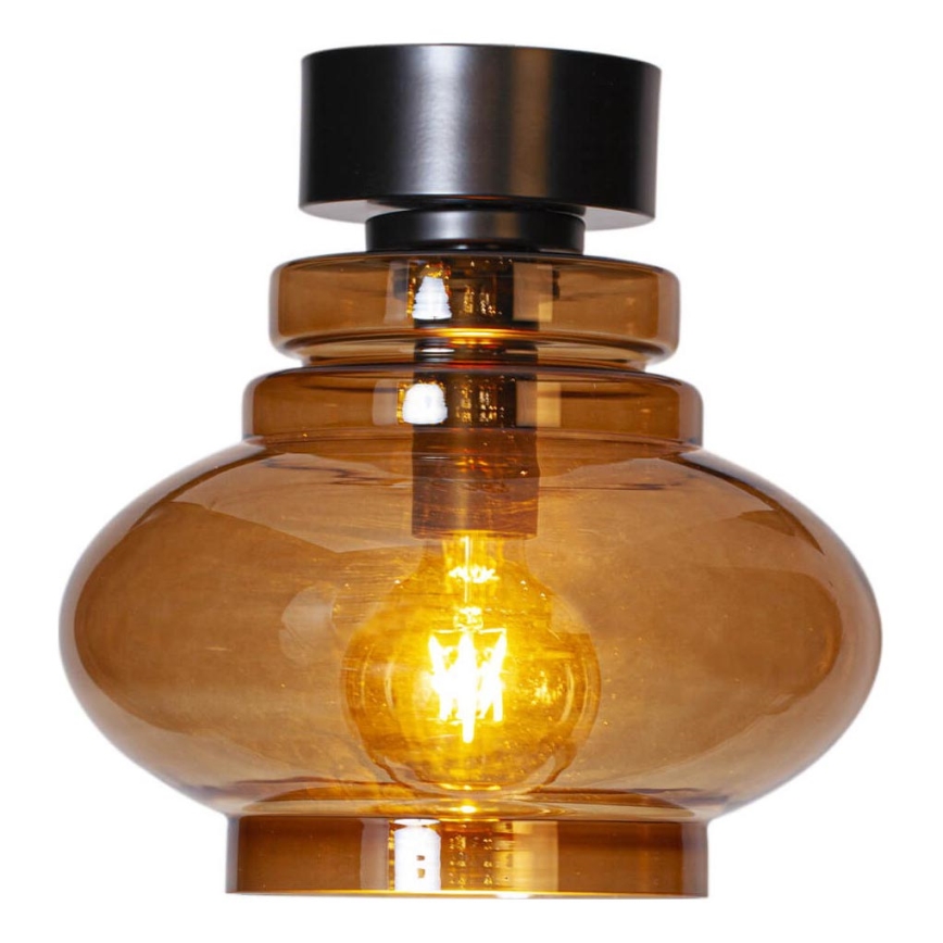 ByRydens - Kattovalaisin DOLORES 1xE27/5W/230V halkaisija 30 cm ruskea/savunvärinen