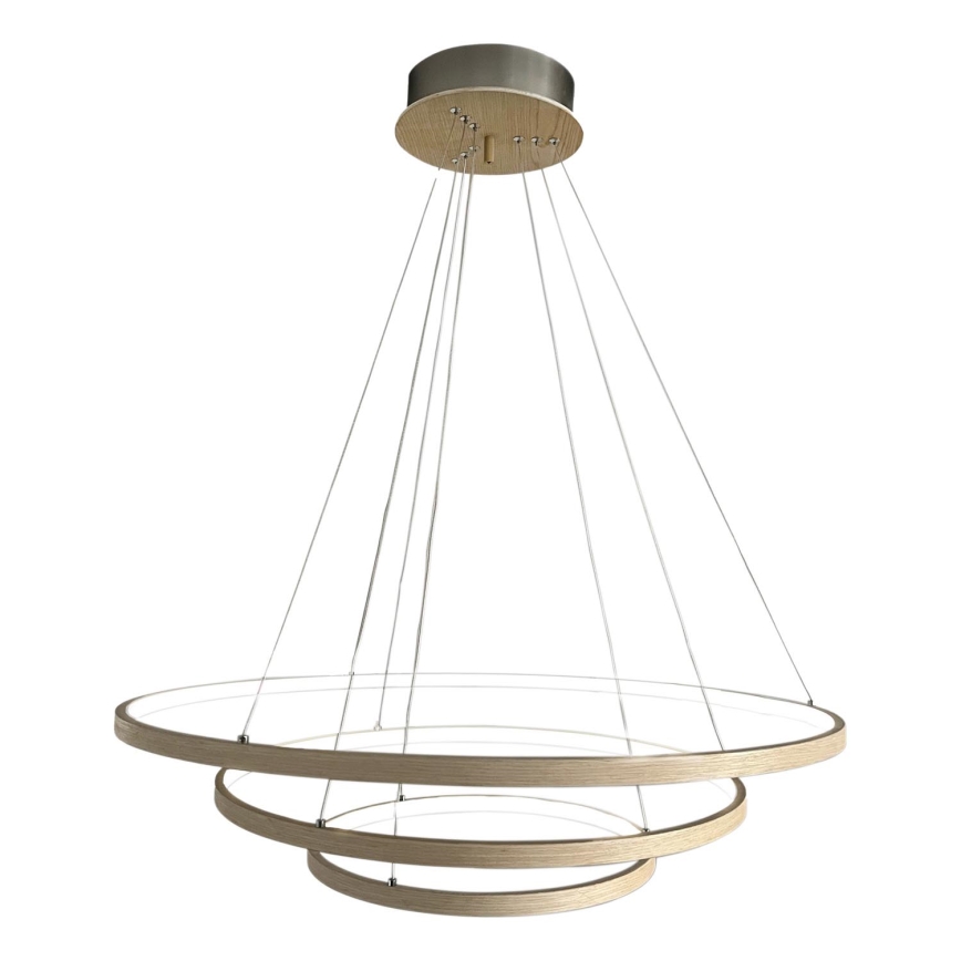 ByRydens - LED-kattokruunu johdossa TRIONE LED/45W/230V ruskea halkaisija 80 cm