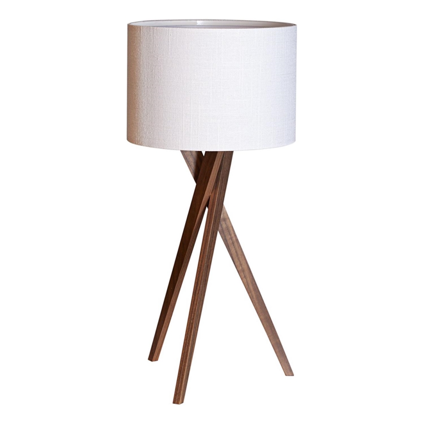 ByRydens - Pöytävalaisin VEGA 1xE27/8W/230V valkoinen/pähkinä