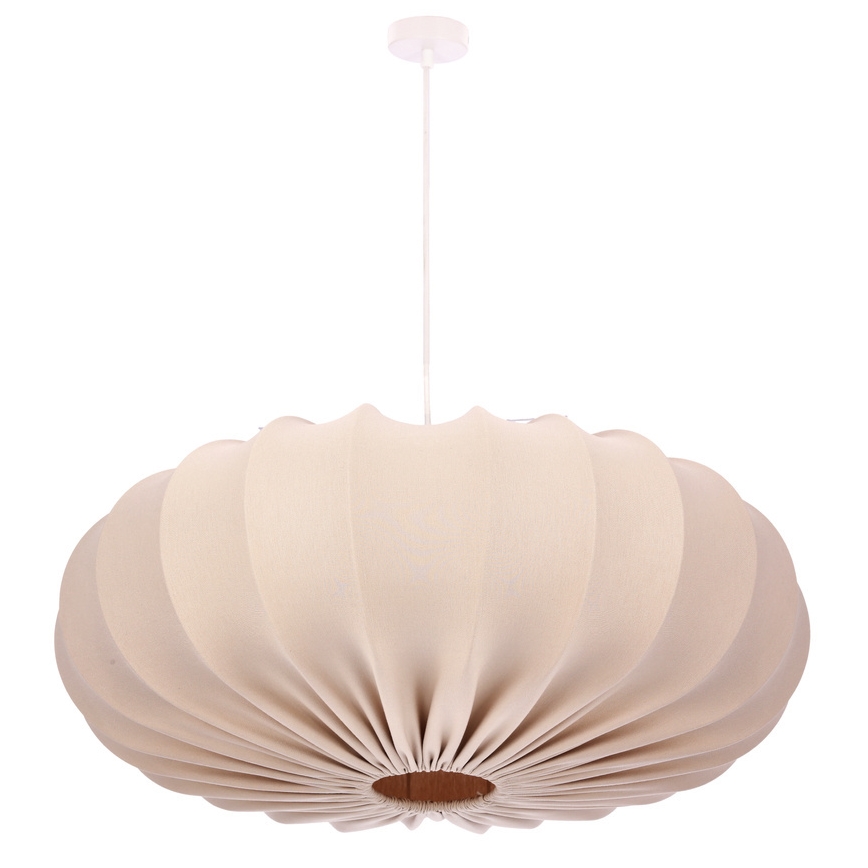 CAFEE-riippuvalaisin johdolla 1xE27/40W/230V, halkaisija 66 cm, beige