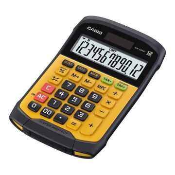 Casio - Vedenpitävä pöytälaskin 1xCR2032 IP54 musta/oranssi