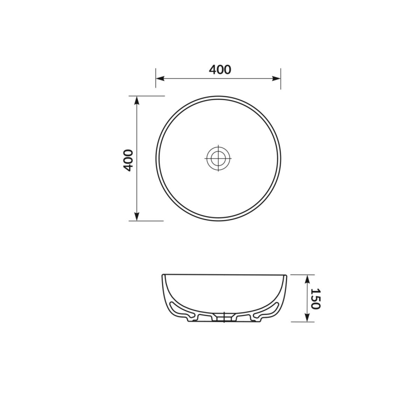 Cersanit K116-048-ECO - MODUO-tasoallas Ø 40 cm, keraamiikka, kiiltävä valkoinen