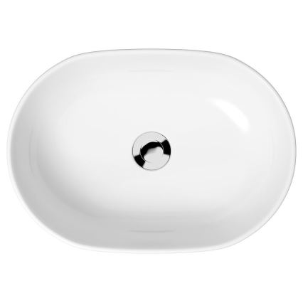 Cersanit K116-049 - MODUO 35,5x50 cm tasoon asennettava pesuallas, keramiikka/kiiltävä valkoinen