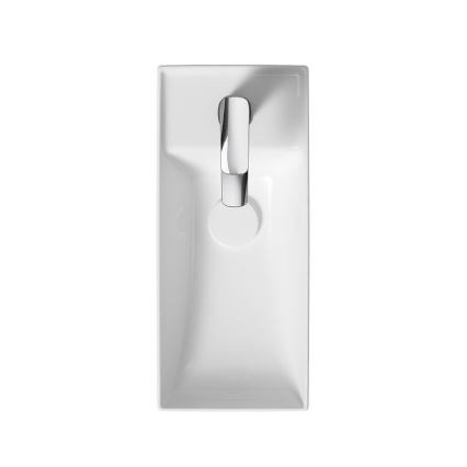 Cersanit K677-005 - LARGA 22x50 cm tasoon asennettava pesuallas, keramiikka/kiiltävä valkoinen