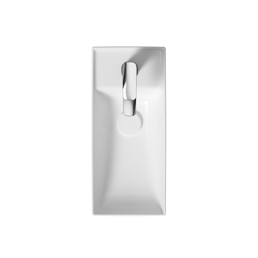 Cersanit K677-005 - LARGA 22x50 cm tasoon asennettava pesuallas, keramiikka/kiiltävä valkoinen
