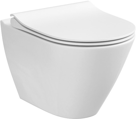 Cersanit K701-104 - Ripustettava WC-istuin CITY OVAL, keramiikka/valkoinen, istuinrengas mukana