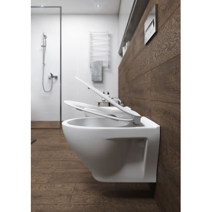 Cersanit K701-147 - Ripustettava WC-istuin SAVIO-istuinkannella, keramiikka/valkoinen