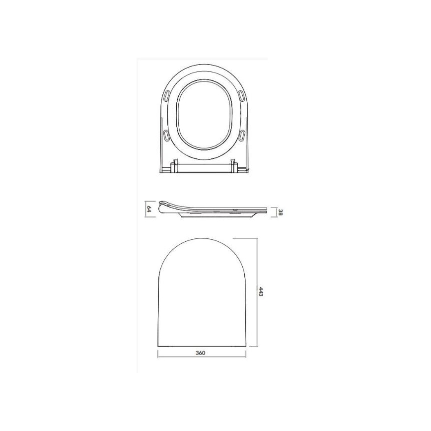 Cersanit K98-0146 - WC-istuimen kansi CITY OVAL SoftClose valkoinen