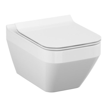 Cersanit S701-213-ECO - Seinään asennettava WC-istuin istuinkannella CREA, keramiikka/valkoinen